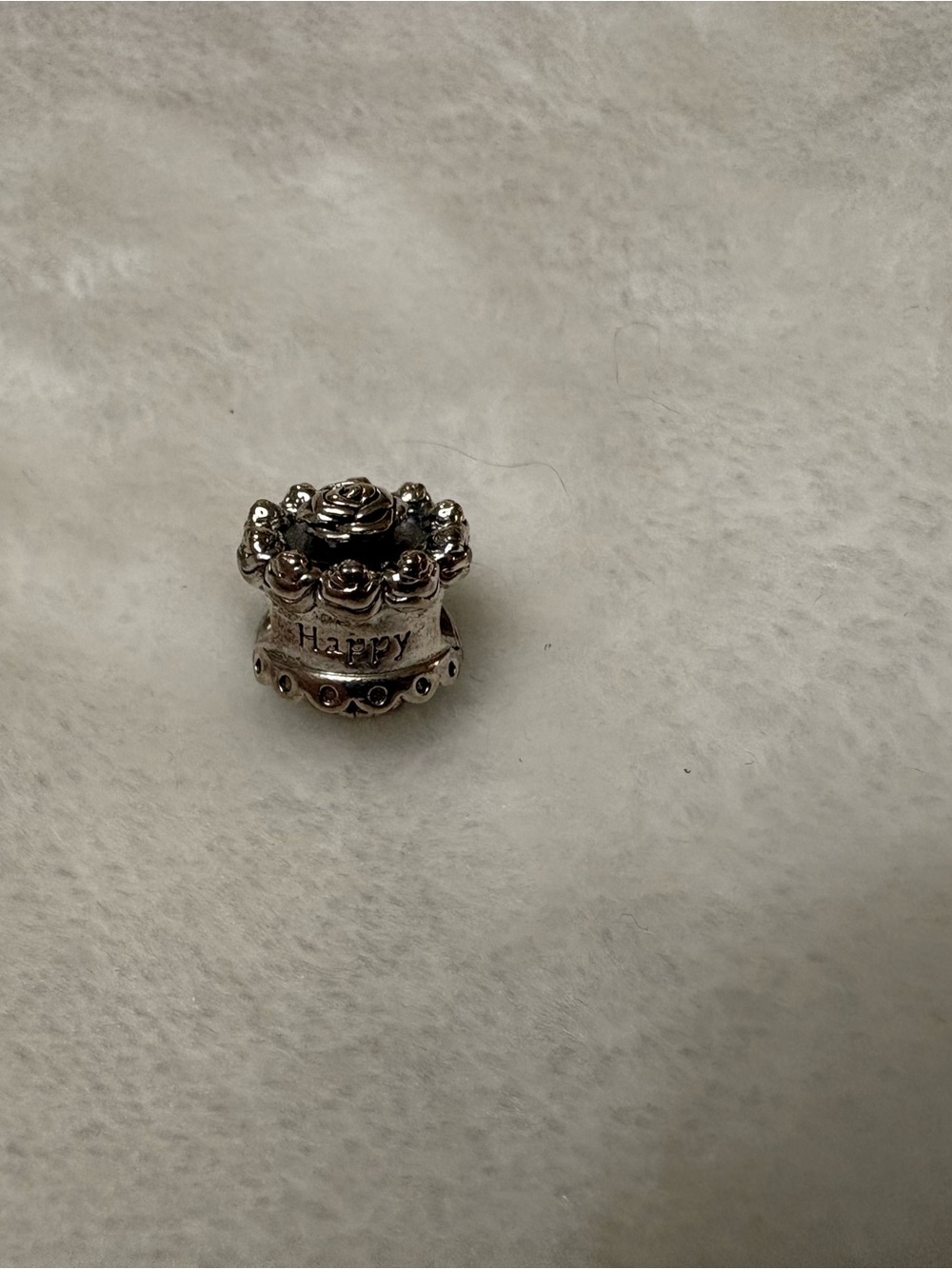 Authentic Pandora Happy Birthday Cake Charm 791289 Retired Sterling Silver Birth